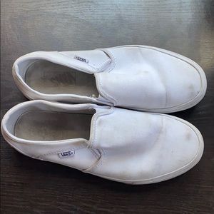 White slip-on vans
